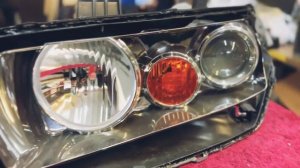 Замена штатных галогеновых линз на билед модули ILLUM Matrix 3.0  на автомобиле Honda Accord 7