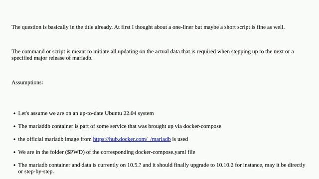 Is there a short and proven linux shell command or script to safely perform a major-release upgra.. смотреть онлайн