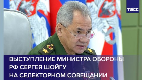Выступление Министра обороны РФ Сергея Шойгу на селекторном совещании