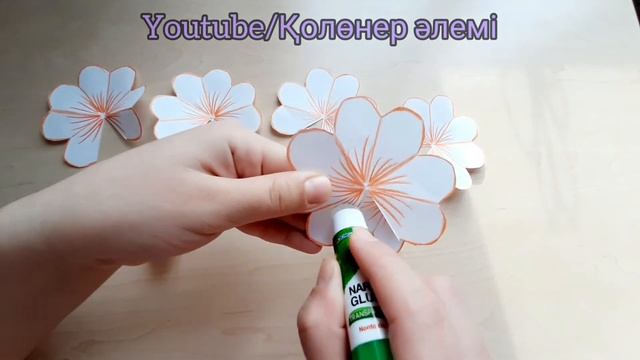 Как сделать 3d открытку с цветами.Открытка|