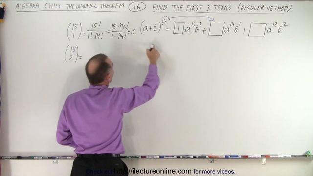 Algebra Ch 49: Binomial Theorem (16 of 18) Find the First 3 Terms (Regular Method) смотреть онлайн