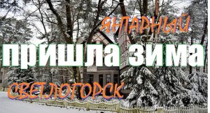 Калининград накрыло снегом!Прибрежные Светлогорск и Янтарный встречают зиму.