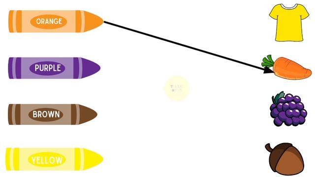Matching Colours | match the Colors with their objects | evs worksheet | toppo kids