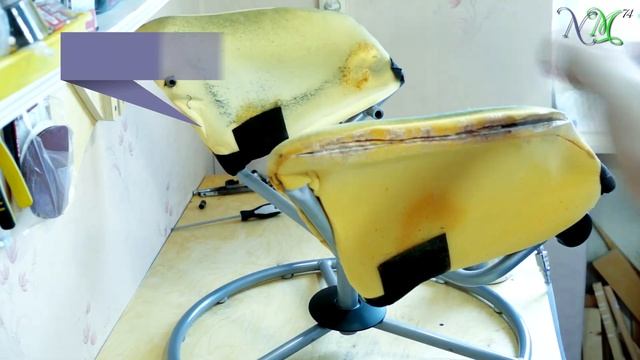 Перетяжка кресла. Как это сделано. The upholstery of the chair.