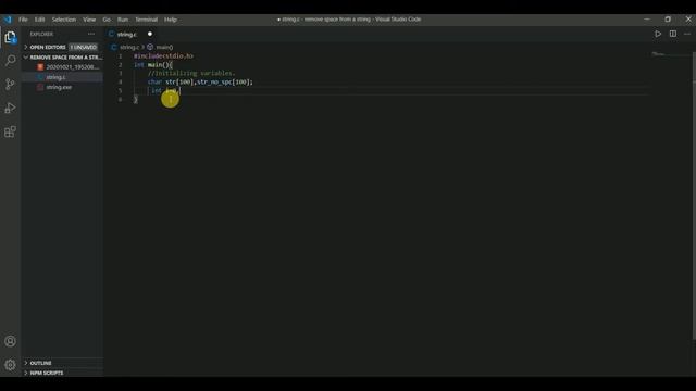 C program to remove spaces from a string смотреть онлайн