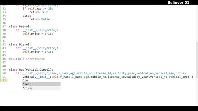Multiple Inheritance in python in Telugu | Learn Python in Telugu | Lesson - 32 смотреть онлайн