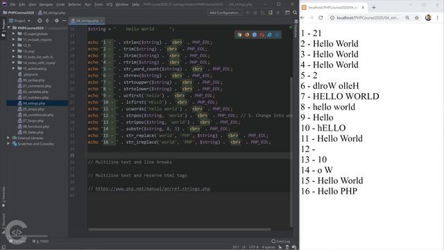 Strings & String functions | PHP for Beginners - Part 6