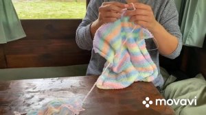 Вязаная  спицами наволочка  на подушку или летнее одеяло