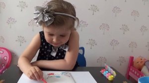 ♥ОТКРЫТКА НА ДЕНЬ РОЖДЕНИЯ ПАПЕ СВОИМИ РУКАМИ . Свинка Пеппа. Девочка Соня 3 года.