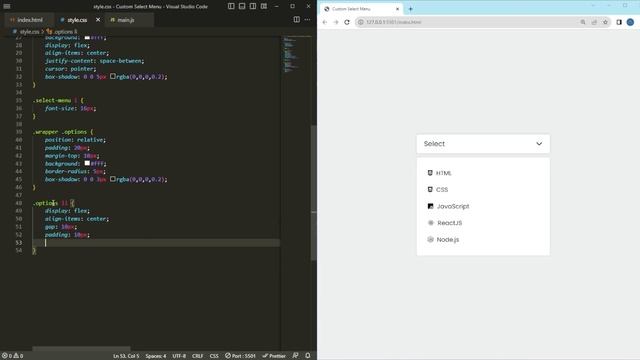 How To Make Custom Select Menu Using HTML CSS & JavaScript | Dropdown Menu смотреть онлайн