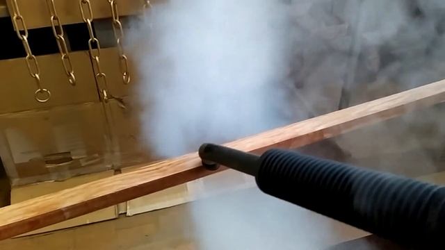 Распаривание дубового бруска при помощи промышленного парогенератора смотреть онлайн