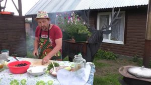 Шурпа походная в афганском казане+Овощное рагу.