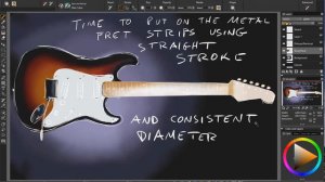 105. "Fender Stratocaster" Guitar Four Step Easy Digital Painting Method by David Luebbert & Blues