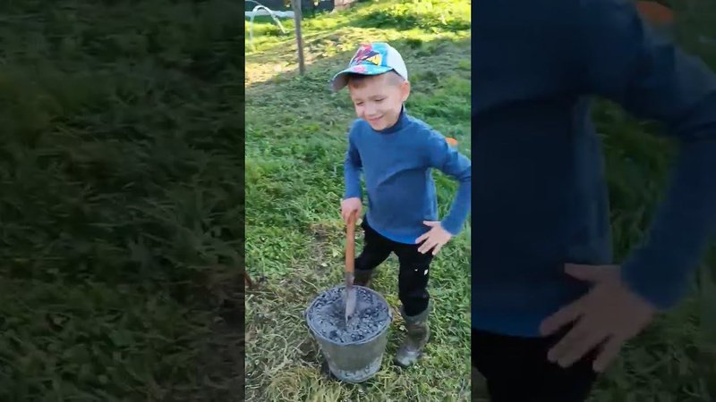Приготовление удобрения для огромной тыквы...