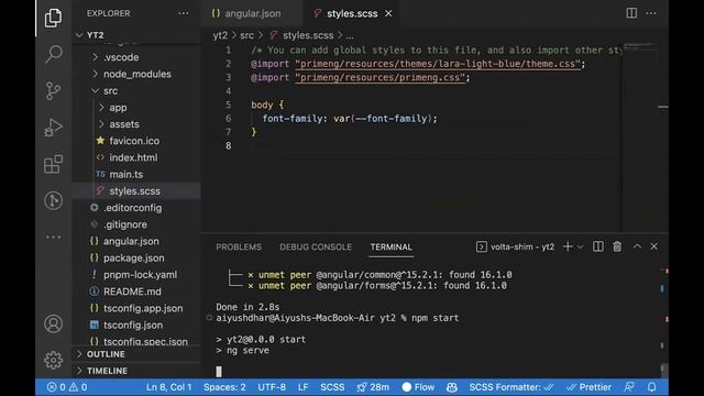 How to setup Primeng in Angular 16 (Fix for LTS also present)