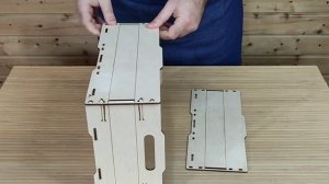 Самосборный ящик из фанеры 32х22х12см. фанера 4мм. Процесс сборки.