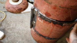 Печь в гараж из газового баллона. Установка в подвале.