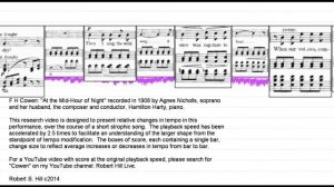 F H Cowen: At the Mid-Hour of Night rec 1908: Tempo modification as a Video Graph