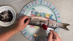 Кефаль в духовке,безумно вкусно..