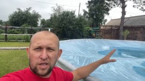 Тент на каркасный бассейн своими руками.