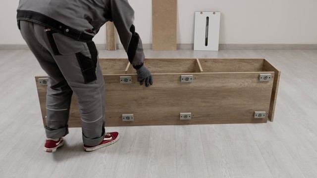 Сборка тумбы под ТВ коллекции "Наоми" ТБ 17, "Мебелони" смотреть онлайн