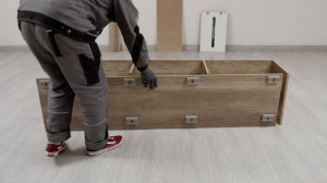 Сборка тумбы под ТВ коллекции "Наоми" ТБ 17, "Мебелони"