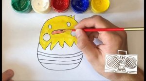 How to draw a chicken for a child! / Как ребенку нарисовать цыпленка!