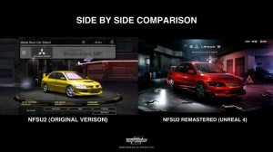 NFS Underground 2 Remaster UE4 vs. NFS U2 Original Version (COMPARISON)