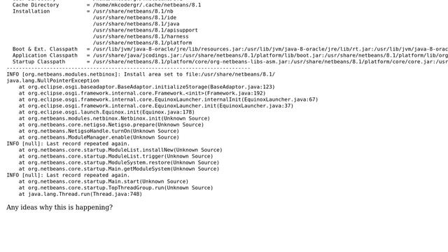 Ubuntu: Netbeans 8.1 won't make it past "Turning on modules" screen смотреть онлайн