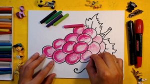 Как нарисовать ВИНОГРАД / Урок рисования для детей от 3 лет