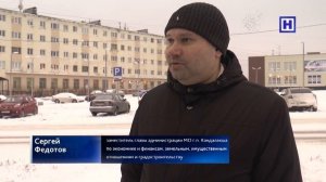 Приём работ на центральной площади Кандалакши.
