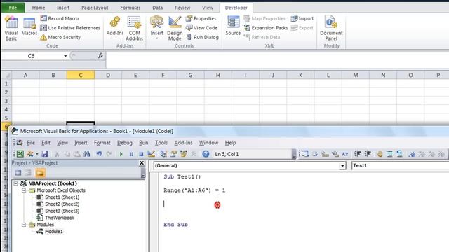 Excel VBA Basics #1 - Getting started with Range object, running and debugging