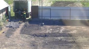 Подготовка свайного фундамента под металлический каркас гаража.