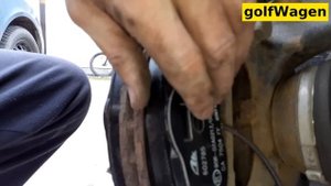 VW Golf 7 front brake pads replacement