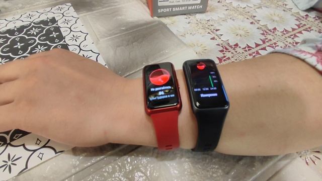 Сравнение  Фитнес-браслета HUAWEI Band 7  с  Фитнес-браслетом HUAWEI Band 6. смотреть онлайн