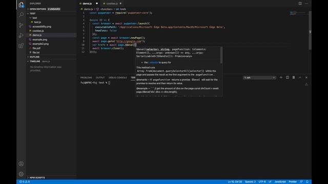 Automation testing - Get All Links on a Webpage using puppeteer, javascript.