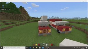 Как построить пожарную машину в Майнкрафте.