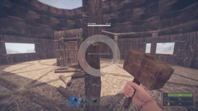 Rust - Овальный дом с печкой внутри #25 смотреть онлайн