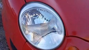 Отполировал  фары на  деу матиз