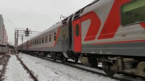 ЧМЭ3-6738 с перегоняемым поездом Москва - Йошкар-Ола, ул. Верхняя Красносельская, г. Москва / CHME3