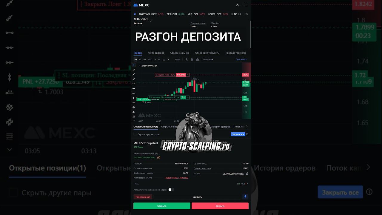 Турбо разгон депозита MTL
