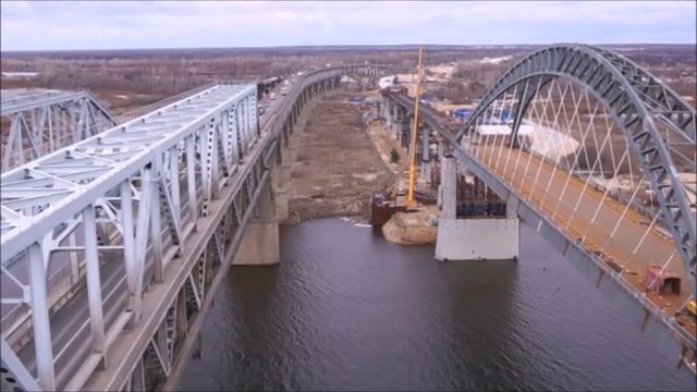 Аэросъемка дублера Борского моста - апрель 2016 смотреть онлайн