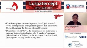 Luspatercept in TDT and NTDT