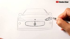 Как нарисовать машину Maserati GranTurismo