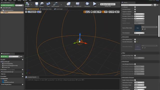 UE4 Затухание звука при отдалении что делать если в Cue это на работатет