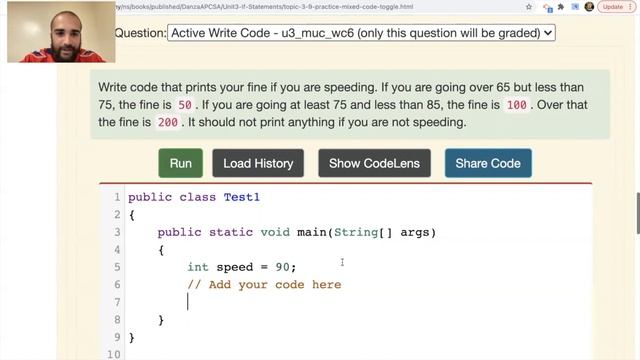 3.10 Experimental: Write Code Practice | CSAwesome APCSA Java смотреть онлайн