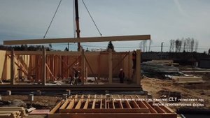 Монтаж дома из CLT панелей!