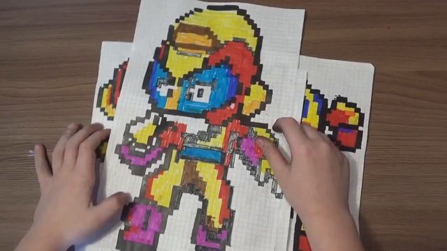 МАКС ИЗ BRAWL STARS РИСУНКИ ПО КЛЕТОЧКАМ/MAX-МИФИЧЕСКИЙ БОЕЦ/ ЧереПаша смотреть онлайн