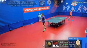 Игра ПРОТИВНЫМИ СРЕДНИМИ ШИПАМИ на тонкой губке Dr Neubauer K.O. 1.3 mm  разрушительные средние шип