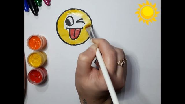 How to draw a smile\ Как нарисовать смайлик смотреть онлайн